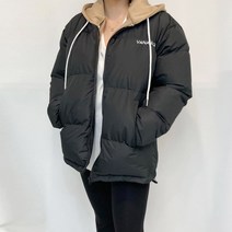 VANANA2 정품 하이퀄리티 오버핏 웰론 하이넥 숏패딩