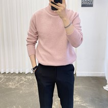 아도르클래식 반목폴라 터틀넥 라운드 긴팔 니트
