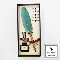 신원 푸에르 만년필 깃털펜 세트, 캘리용, .깃털펜 그레이(FP3-10)
