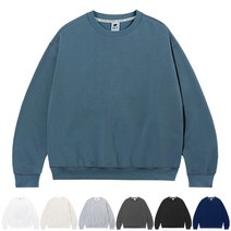 SO# 남녀공용 남성 여성 무지 데일리 라운드 오버핏 루즈핏 맨투맨(S/M/L/XL/2XL/3XL)