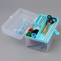 2단 소형 투명 공구박스 공구함 소품함 멀티 케이스