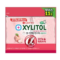 자일리톨 알파 입안촉촉 피치리필 84g