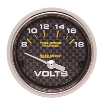 AutoMeter 200756-40 Gauge Voltmeter (Marine Carbon Fiber 2 1/16