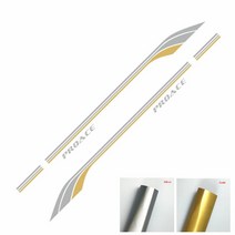 특색있는 자동차 도어 사이드 스티커 스포츠 줄무늬 6 개 도요타 프로이스 시티 베르소 MPV 밴 캠핑카 바디 데칼 튜닝 액세서리, [09] Silver-Gold