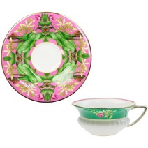 웨지 우드 Wedgwood 원더 라스트 핑크 로터스 티컵 접시 병행 수입품