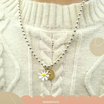 925 SILVER 데이지 미아방지목걸이 925실버목걸이 아이 아기 목걸이 순은, 실버(925실버)