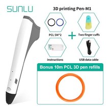SUNLU오리지널 3D 프린팅 펜 USB 케이블 드로잉 DIY 펜 지원 PLA & PCL 저온 필라멘트 를위한 생일 선물3D 프린팅 펜, M1-WT-10.1-PCL