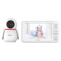 Sekery 비디오 아기 모니터 1080P 5인치 HD 디스플레이 아기 모니터 카메라 및 오디오 양방향 오디오 온도 모니터 야간 시야 자장가 VOX 모드 녹화 및 재