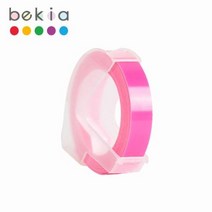 일타스캔들 키보드 3D 엠보싱 테이프 Dymo 라벨 프린터 용 9mm 플라스틱 리본 1880 12965 Maker Motex E101 라벨링 기계 타자기, Fluorescent pink+6mm