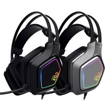 COX SCARLET 가상 7.1 진동 RGB 게이밍 헤드셋, 블랙
