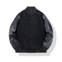 쥬엔리치 남자 모직 자켓 복고 양모 점퍼 오버핏 남성 야구 캐주얼 등산 봄 가을 잠바