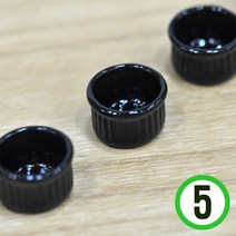 미니어처 소품 *줄무늬그릇*검정 1.6x1cm(5개입) F-07-136