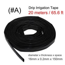 점적호스 점적관수 muciakie 16mm 0.2mm 두께 150mm 공간 드립 관개 테이프 583939 정원 온실 비닐 터널 튜브 원예 테이프, 20mxaxab802c