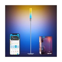 Govee 고비 LED 라이트 RGBIC 플로어 램프 WiFi 앱 제어 기능이 있는 코너 DIY 모드가 스마트 64개 이상의 장면 음악 동기화 침실 거실용 1500루멘 모던 실린더