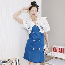 퍼프소매 더블버튼 원피스PO61