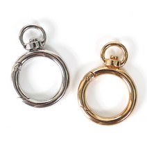 [펠트친구] 회전 팔자 오링고리(키링) [3139]/ O링 키링 가방 키홀더 열쇠고리 재료, 은색, 1개