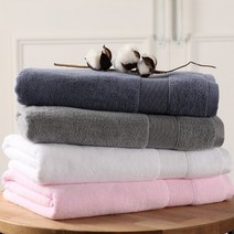 모던리빙 호텔500 코마사 40수 바스타올 2장 대형 목욕 수건, 블루+라이트핑크