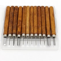 우드카빙키트 12 개대 전문 강철 나무 조각 가죽 손 치즐 도구 세트 목공 징 홈, 한개옵션0