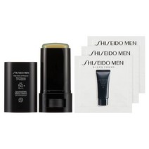 SHISEIDO 남성 클리어스틱 자외선차단제 샘플포함 시트러스우디 남성용선크림 4개 1세트