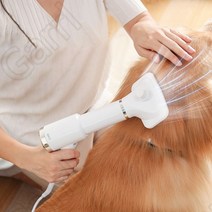 Garrl 반려동물 2in1 펫 드라이기 강아지 고양이 죽은털 제거 헤어빗 열풍조절가능, 블루