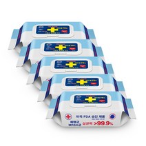 알콜소독티슈 대용량 60매 1팩 5개