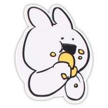 오버액션토끼 스마트폰 그립톡, 과자, 1개