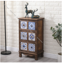 나비장 빈티지 엔틱 미니수납장 콘솔 틈새 자개장 금박 옷장 약장 고가구, G