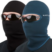 카투스 1+1 가을 겨울 봄 겸용 HEAT 페이스 바라클라바 BALACLAVA 복면 자전거 마스크, 블랙+블루그린