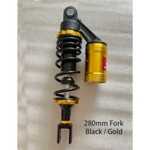 오토바이쇼바 유니버설 1 PCS 265mm 280mm 오토바이 에어 충격 흡수기 리어 서스펜션 야마하 모터 스쿠터 ATV 쿼드, 280mm Bl Gold Fork