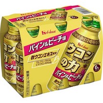 서플리먼트 ウコンの力 심황의 힘 파인피치 맛 100ML×6개 B017AU1NTO, 소나무와 복숭아 맛, 100ML X 6, One Color
