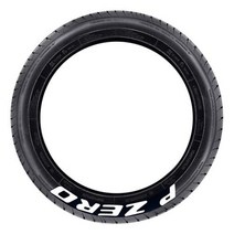 아우디부품 용품 PIRELLI PZERO 3D 자동차 휠 스티커 튜닝 범용 고무 결합 레터링 도요타 혼다 BMW 벤츠 아우디, White P for 1 Trie