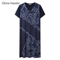 [올리비아하슬러] 브이라인 패턴 원피스