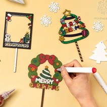 크리스마스 장식품 만들기 유치원 어린이집 크리스마스 행사 토퍼만들기 초등학생 미술활동 만들기 DIY 키트 KIT, 폴라로이드
