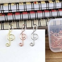 서후네 [3개] 음표디자인 종이 클립 다용도 페이퍼 클립, 혼합, 3개