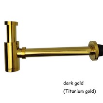 보조 싱크대 배관 P-트랩 세척 파이프 욕실 싱크 트랩 블랙/브러시드 골드/크롬 황동 바디 세면대, 07 dark gold