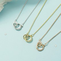 동그라미 목걸이 여자 싱가포르 명품 일본식 경사 타지 연애 동그라미 펜던트 커플 절친 쇄골 사슬