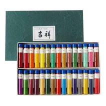 길상 분채 동양화 물감 30색 세트 No 2 B 한국화 민화, 30색 B