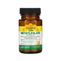 컨트리라이프 활성엽산 Methylfolate DFE 오렌지 1333mcg 60츄어블정, 1개, 60개