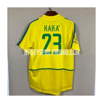 카카 브라질 WC 2002 레트로 축구 셔츠 월드컵 유니폼
