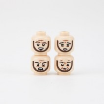 중국레고 MOC 도시 액세서리 빌딩 블록 부상 SWAT Minifigs 얼굴 머리 군인 피규어 부품 완구, 06 P