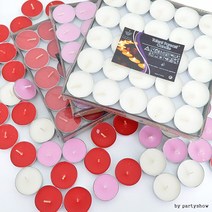 (티라이트초50개입2시간) 생일파티 기념일 장식소품, 레드