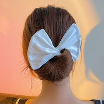 무지 와이어 머리끈 머리묶는 리본 당고 헤어밴드 로우번 똥머리 스프링 곱창 포인트 꼬임