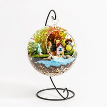 향해사 실내방향제 향기나는 프래그런스 테라리움 행잉플랜트 DIY키트, 01.숲속의집