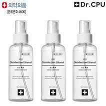 닥터씨피유 에탄올 83% 미니 휴대용 손소독제 스프레이형 60ml 3개입, 3개
