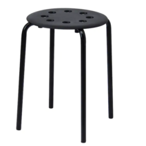 이케아 MARIUS 마리우스 스툴의자 블랙 / 화이트/ 레드, 커버포장