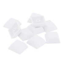 10pcs 1u 투명 키 캡 프로필 컬러 키 캡 세트 기계 기계식 키보드 체리 mx/클론 스위치 용 diy 키 키트, 2x2x2cm, PBT, 하얀
