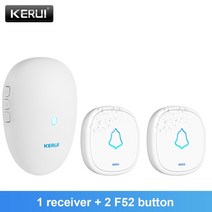 차임벨 경보기 무선벨 문열림센서 도어센서 음성안내기 센서벨 도어벨 kerui m521 야외 무선 초인종 art home security welcome chime kit door, 초인종 키트 6, 나는 플러그