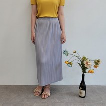 [플리츠유 정품] 일자 롱 플리츠 스커트 주름 여성 봄 마담 여름 마담 중년 치마