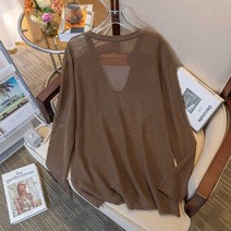 엄마옷 2023 가을 서양식 루즈핏 니트 탑