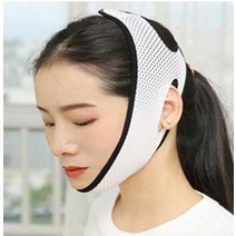 코골이 방지기 테이프 방지 턱 끈 통기성 수면 마스크 이중 턱 감소 v 라인 성형 붕대, 검은색